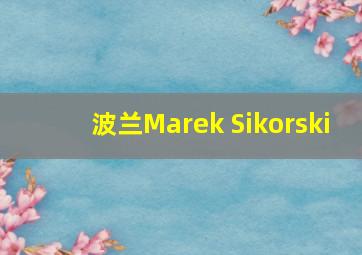 波兰Marek Sikorski